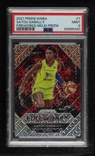2021 Panini Prizm WNBA Fireworks Mojo 19/25 Satou Sabally #7 PSA 9 MINT 0vd2