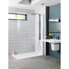 Hudson Reed 215mm x 1950mm Wetroom Return Screen with Chrome Fittings - WRSB250