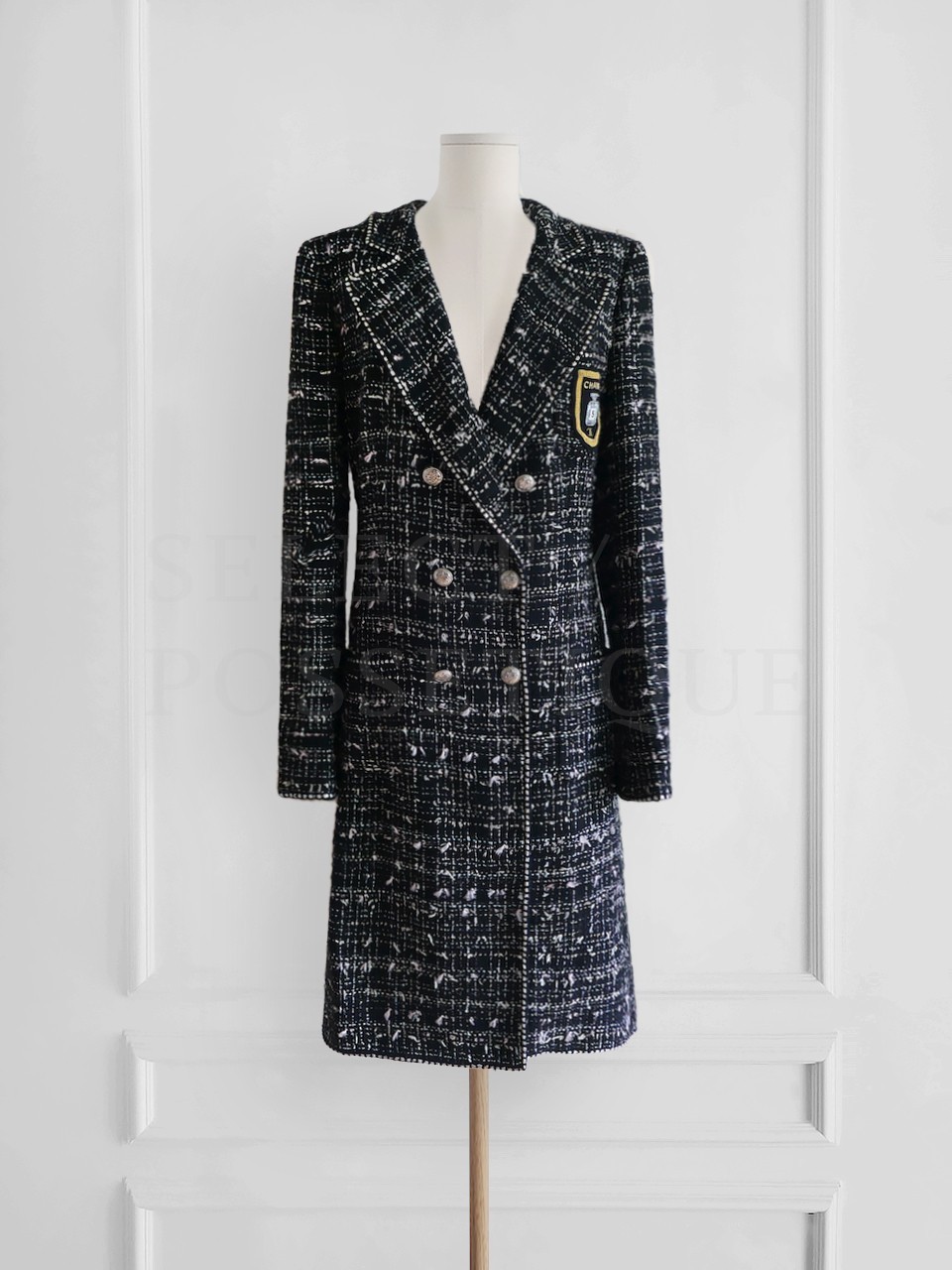 CHANEL 05C VINTAGE FANTASY TWEED PERFUME PATCH JACKET COAT FR42 image 3