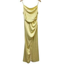Birdy Grey Dress Medium Satin Butter Yellow Size Bridesmaid Wedding Guest Read