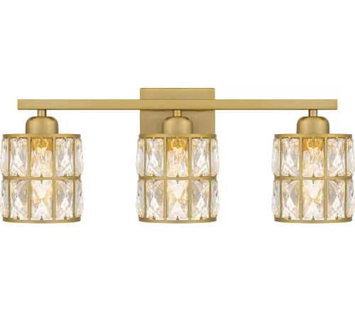Quoizel GIB8622AB Gibson Vanity, 3-Light 300 Total Watts, Aged Brass - Picture 1 of 1