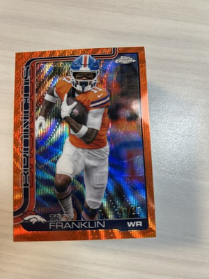 #ad 2025 Topps Chrome Football TROY FRANKLIN True Orange Refractor 25 BRONCOS $12.00