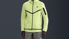 MEN'S NIKE TECH FULL-ZIP FLEECE WINDRUNNER Light Lemon Twist HV0949-736  L