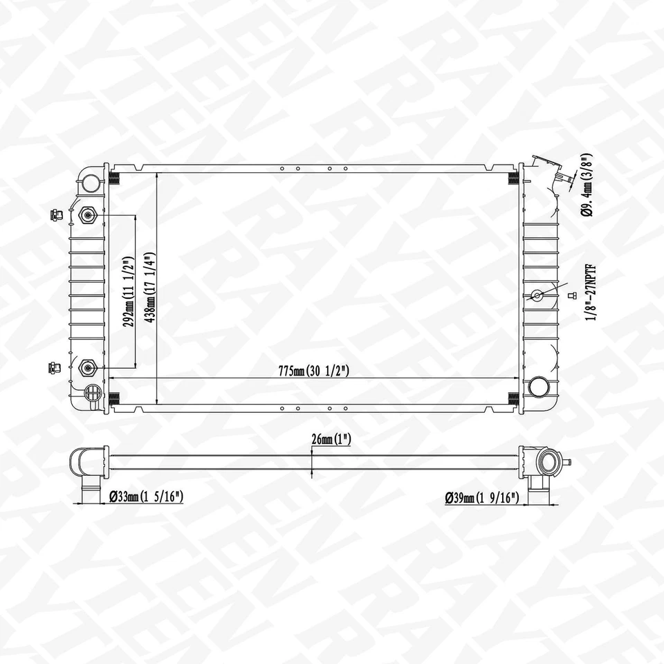 909 Radiator for Buick Park Avenue Oldsmobile 98 Delta 88 Pontiac Bonneville New - Image 2 of 4