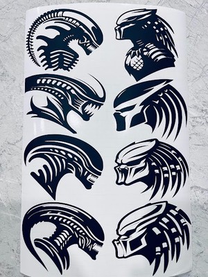 Xenomorph abnormity Predator alien -for-tat Silhouette style car sticker
