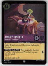Jiminy Cricket Pinocchio's Conscience Foil Rise of the Floodborn 44 Lorcana NM
