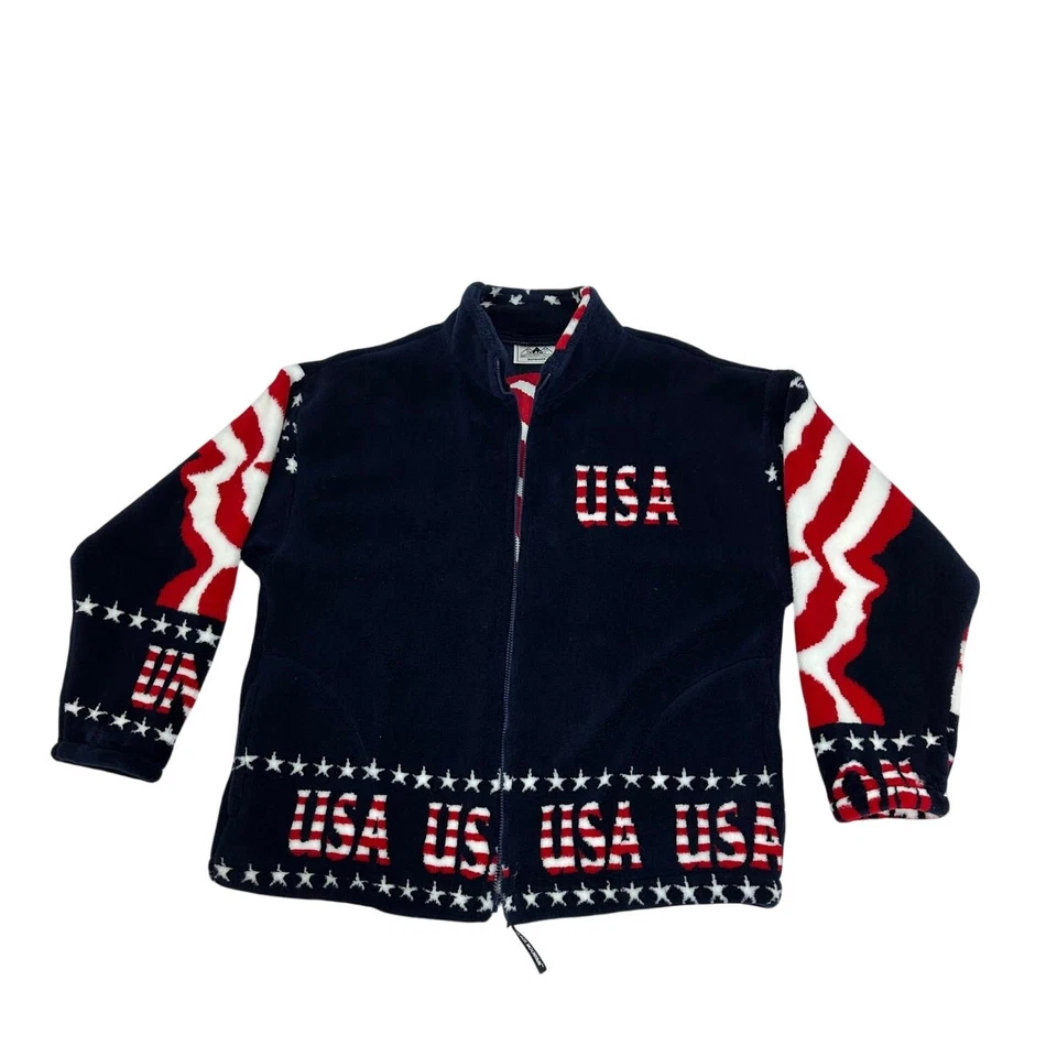 Black Mountain 户外男式全拉链重型抓绒夹克美国大号 — 第 3/4 张图片