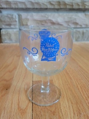 *FREE SHIPPING* Vintage Pabst Blue Ribbon PBR Beer Goblet Glass