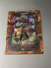 2022 Prizm Orange Cracked Ice Drake Jackson #396 San Francisco 49ers Football Rc