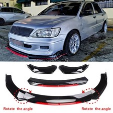 For Mitsubishi Lancer 2003-2017 Gloss Front Bumper Lip Spoiler Splitter Body Kit