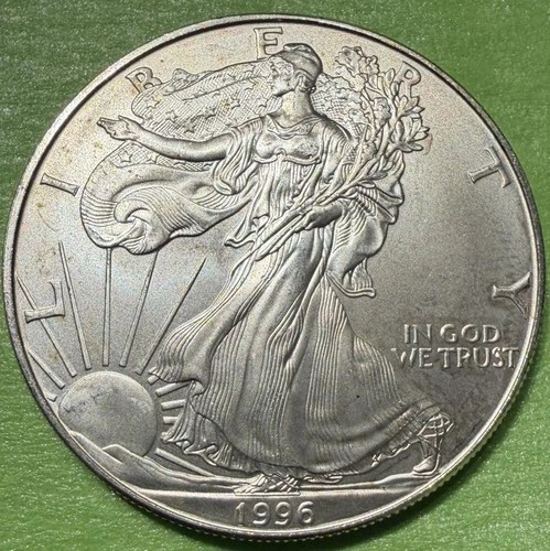 1996 $1 American Silver Eagle Dollar Bullion .999 fine silver key date & low pop