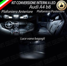 KIT LED INTERNI AUDI A4 B8 PLAFONIERA ANTERIORE + POSTERIORE + BAGAGLIAIO CANBUS