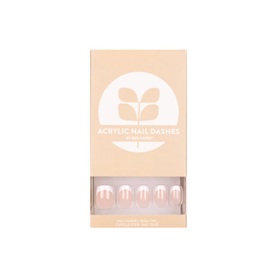 Red Aspen - Nail Dashes Press-On Nails (Reliable Rozlyn, Short Squoval)