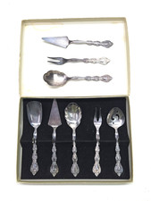 Vintage International Silver 1971 INTERLUDE Silverplate Hostess Snack 5pc Set 3