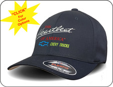 Classic Heartbeat Of America Chevy Trucks Logo - Flexfit Hatcap - Sm Lxl
