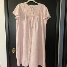 Vandemere Women's Vintage Nightgown Dress Size Large Pink Floral Cottage Core