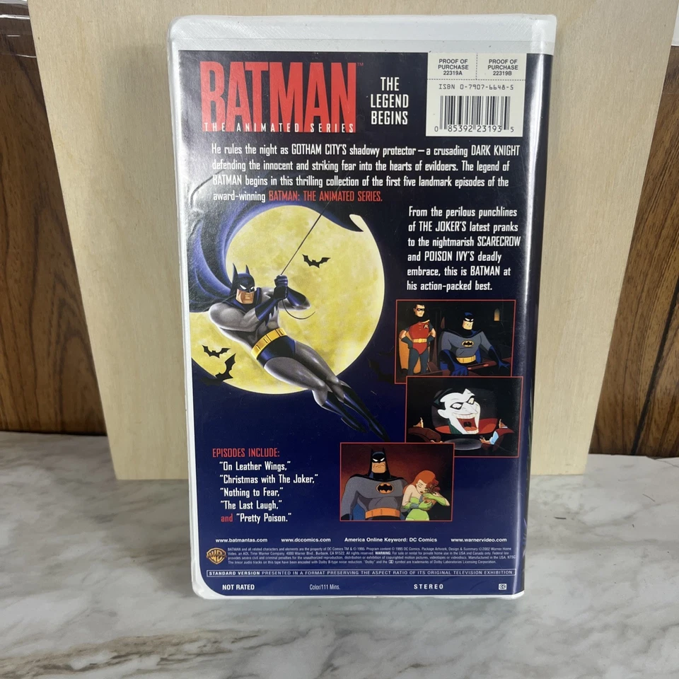 Batman: The Animated Series - The Legend Begins VHS 2002 Clamshell Foto 2 de 4