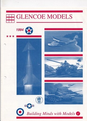 Glencoe Models US Vintage Modellbau-Prospekt Flyer 1994 Modellbausätze model kit