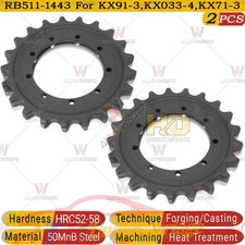 RB511-1443 2PCS 9 Holes 21 Teeth Drive Sprocket For Kubota KX91-3 KX033-4 KX71-3