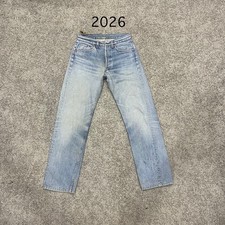 Vintage 80 USA Levi 501 Jeans Actual 28x28 Light Wash Blue Distressed Repaired