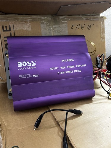 Boss Audio Systems AVA-500M Mosfet High Power 2 Ohm Stereo Amplifier ~ Untested - Picture 1 of 8