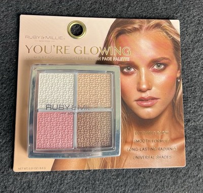 Ruby & Millie : You re Glowing Illuminating Highlighter / Blush Face Palette.