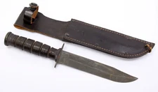 WWII Camillus MK2 Fighting Knife with Sheath U.S. NY