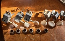 No Line Kluson Style 3x3 White Button Tuners