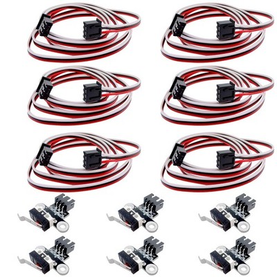 6Pcs 3D Printer Endstop Limit Switch and Ender 3 Cables 3 Pin... 