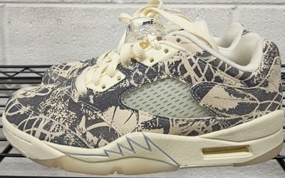 Women's Jordan 5 Retro Low ''Expression'' Coconut Milk/Black-White (DA8016 100) -