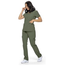 Monarch Uniforms Scrub Sets In Regular and Petite Stretchy ScruOlive Green New M