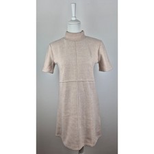 Zara Damen Kleid M 38 beige schick Frühling Urlaub Party schick