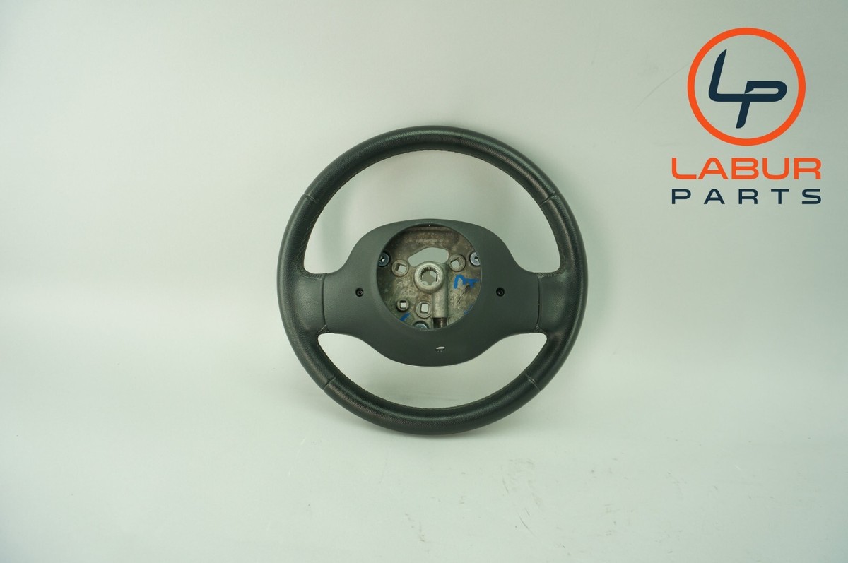 C451 13-15 Smart Fortwo 2 Two Spoke Steering Wheel Black & Silver