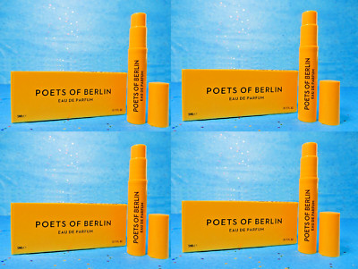 4x Vilhelm Parfumerie POETS OF BERLIN Eau de Parfum DLX Travel Spray .17 oz /5ml