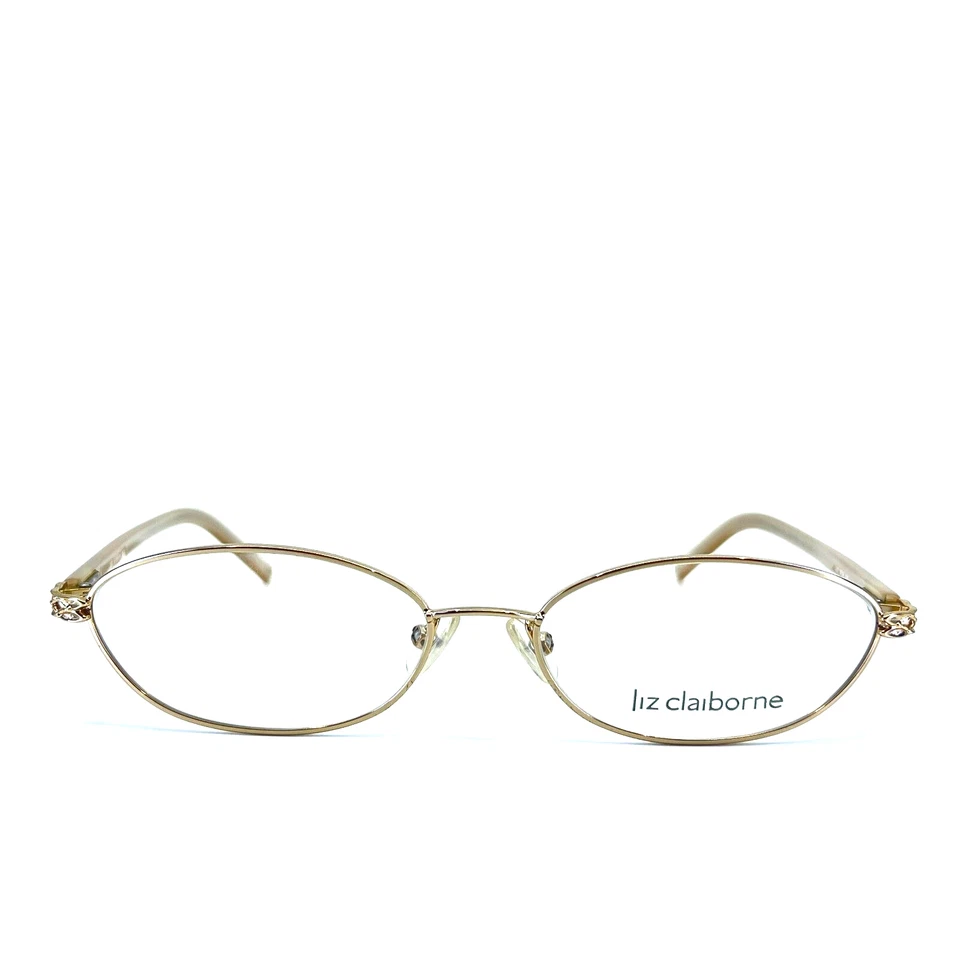 Liz Claiborne Eyeglasses L297 0FJ4 Gold Oval Full Rim Frames 53[]16 135 mm - Image 2 of 4