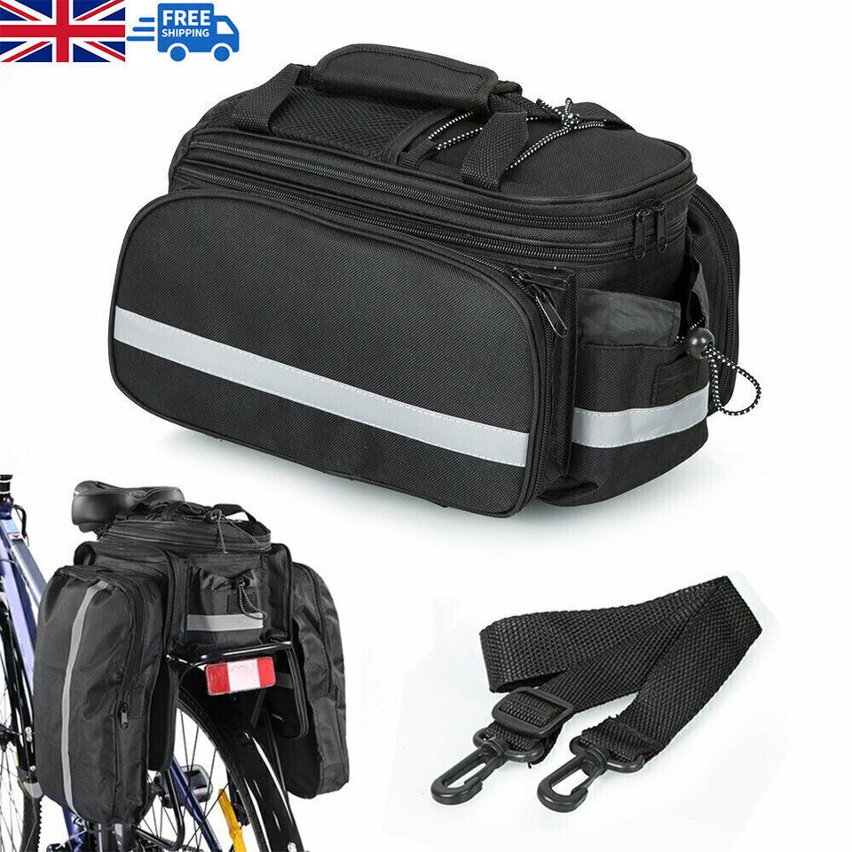 Bicycle Seat Carrier Bag Pannier Rear Rack Trunk Cycling Bike Saddle