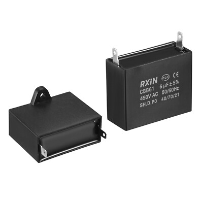 CBB61 Betriebskondensator 450VAC 6UF Einzeleinsatz Metallisierte Polypropylenfol