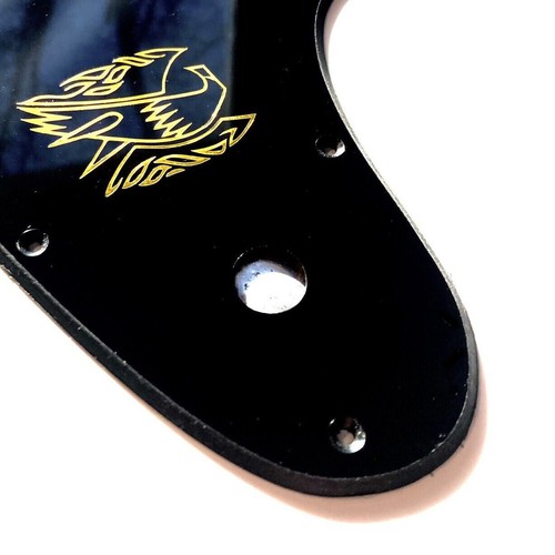 Glanzschwarz Schlagbrett für ""Inspired By"" Epiphone Standard Firebird + goldenes Aufkleber - Bild 3 von 8
