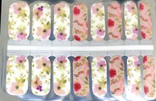 Color Nail Polish Strips, 16ct. Floral Romance . Read Description Below