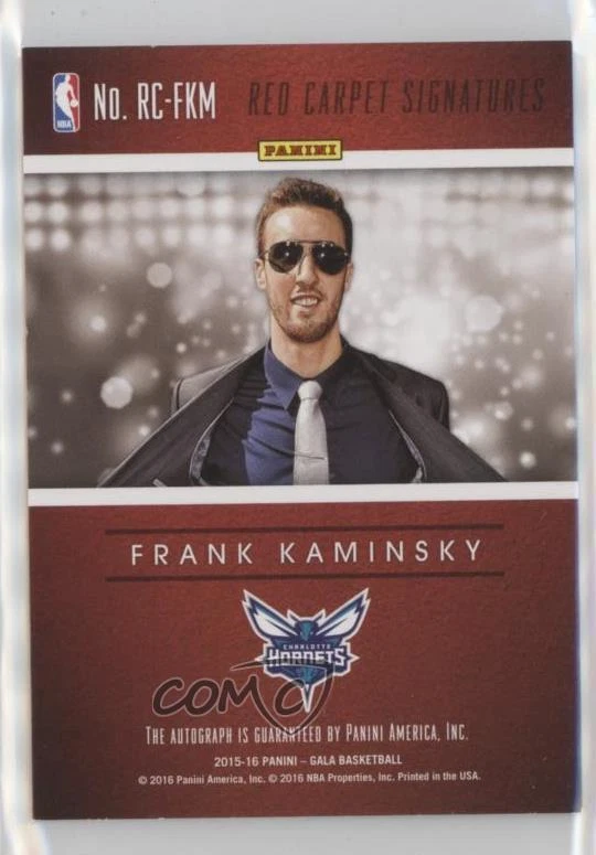 2015 Panini Gala Red Carpet Signatures /30 Frank Kaminsky #RC-FKM Rookie  Auto RC | eBay