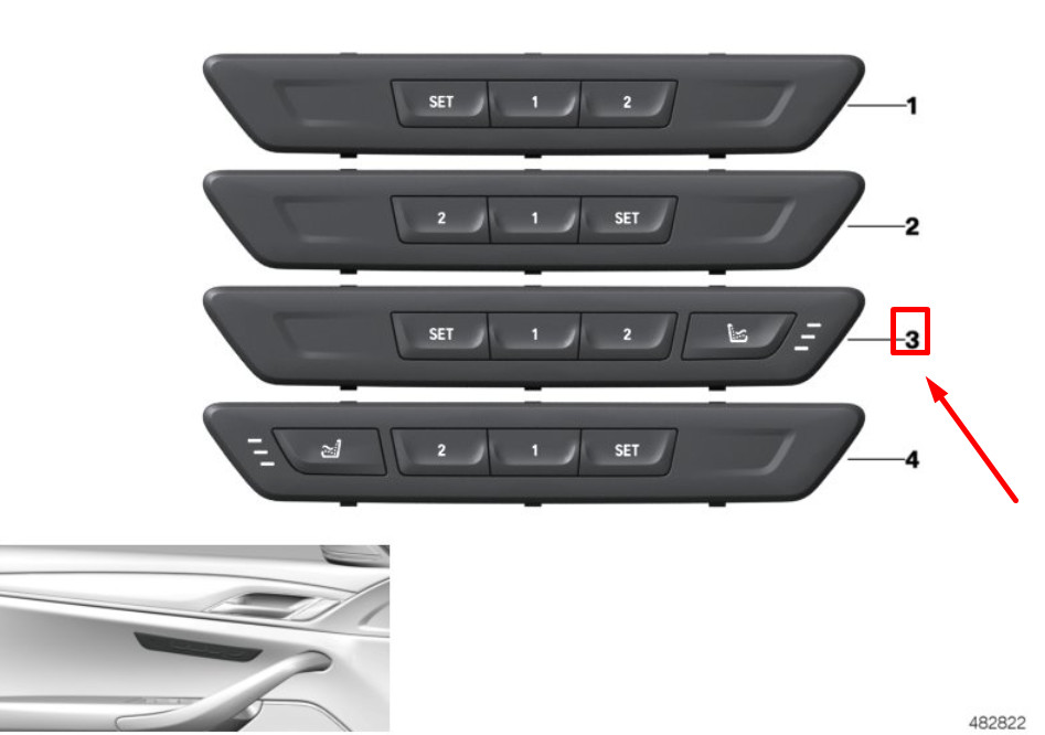 NEU BMW 5 G30 LINKS SITZSTEUERUNGSSPEICHERSCHALTER 6826754 