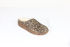 Lucky Brand Clogs sz 9 NEW Animal Print Shoes Women Slip on Faux Sherpa