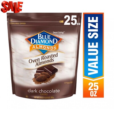 Blue Diamond Almonds Oven Roasted Dark Chocolate Almonds 25 oz.