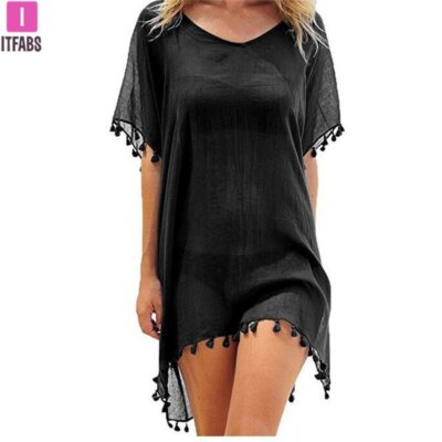 chiffon beach cover up dress LA LEELA Women's Summer Sheer Green Chiffon Cover up Beach Swimsuit Bikini  Wrap P05112 main image 0