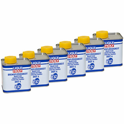DOT4 6x 500 ml Bremsflüssigkeit LIQUI MOLY für Aprilia ATU Benelli Benzhou Beta