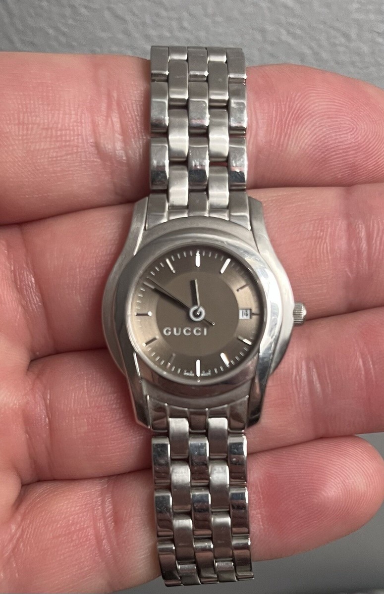 Gucci 5500L Date Adjust Silver Dial Stainless Steel Water Resistant. Gucci | Accessories | Gucci 550l Date Adjust Silver Dial  main image 4