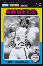 Topps Bunt DIGITAL 2024 24 Heritage Black & White Base Trey Cabbage