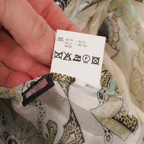 Roberto Cavalli Vintage 2007 Women's Floral V-Neck Silk Blouse Top size 38 IT - Picture 11 of 18