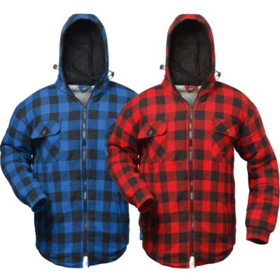 Craftland Winter Thermohemd mit Kapuze Holzfällerhemd gefüttert Arbeitsjacke NEU