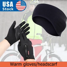 Waterproof Touchscreen Gloves Winter Warmer Fleece Ear Thermal Headband Unisex